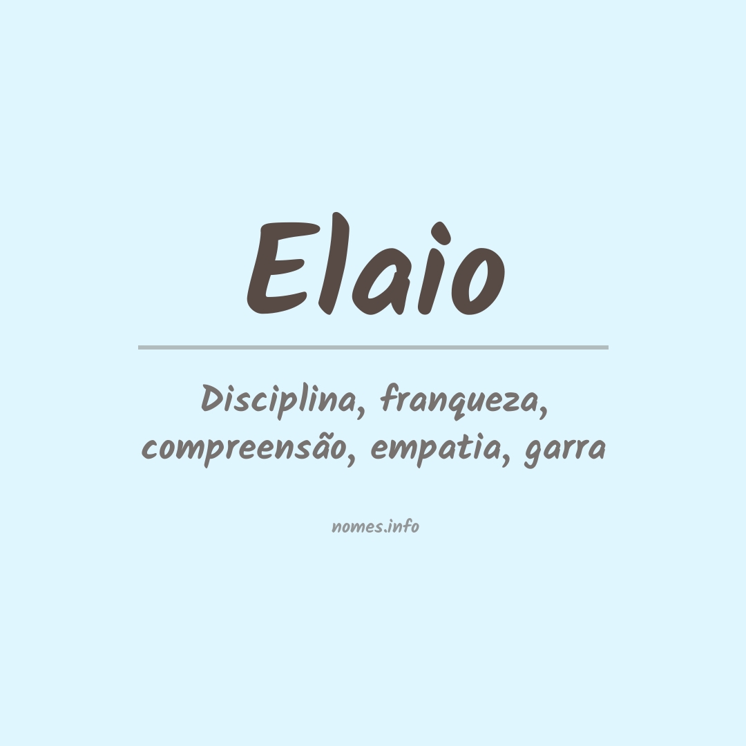 Significado do nome Elaio