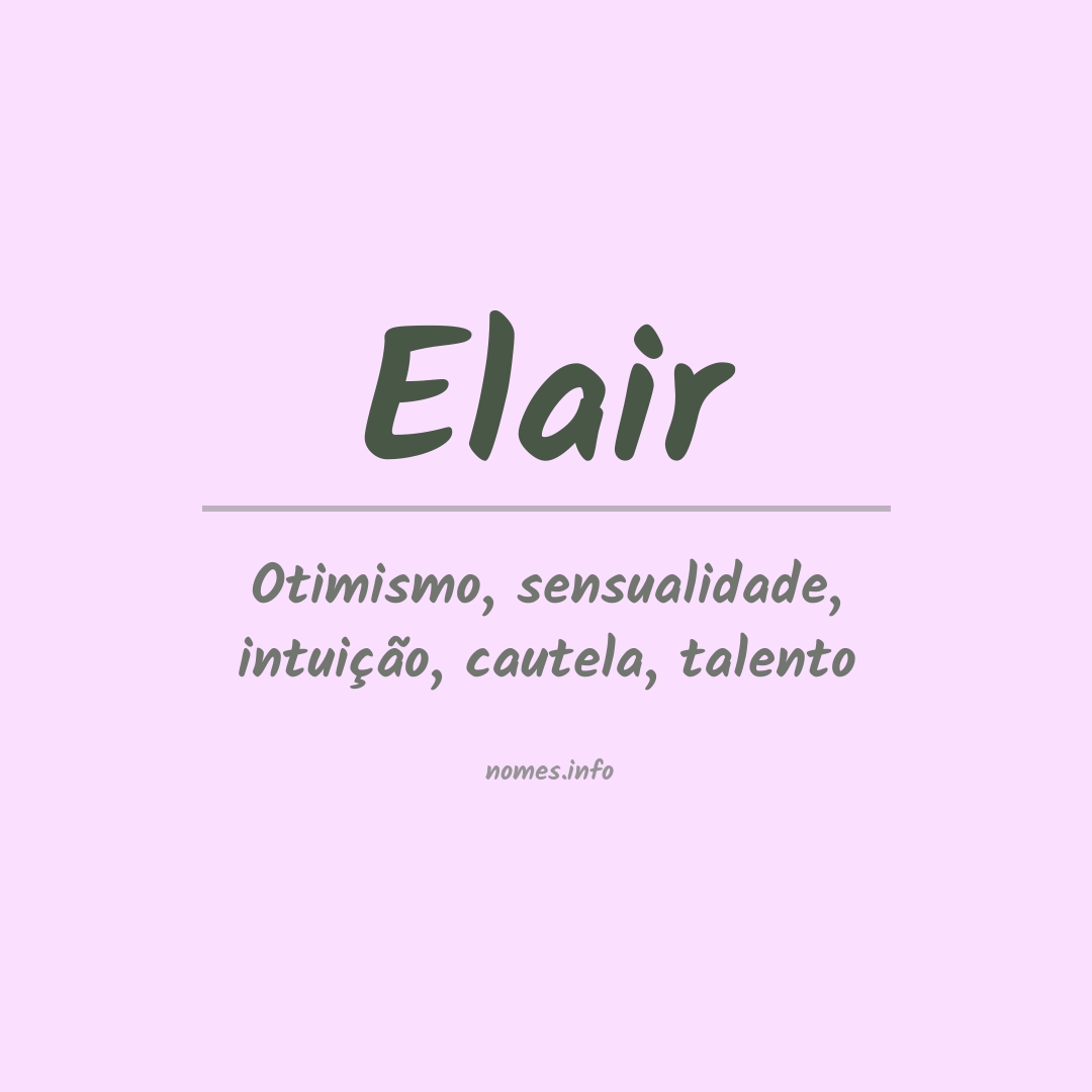 Significado do nome Elair