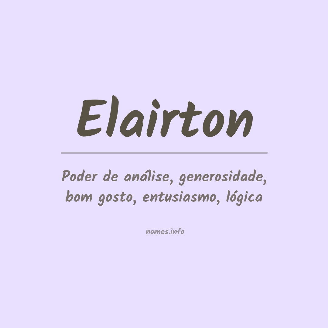 Significado do nome Elairton