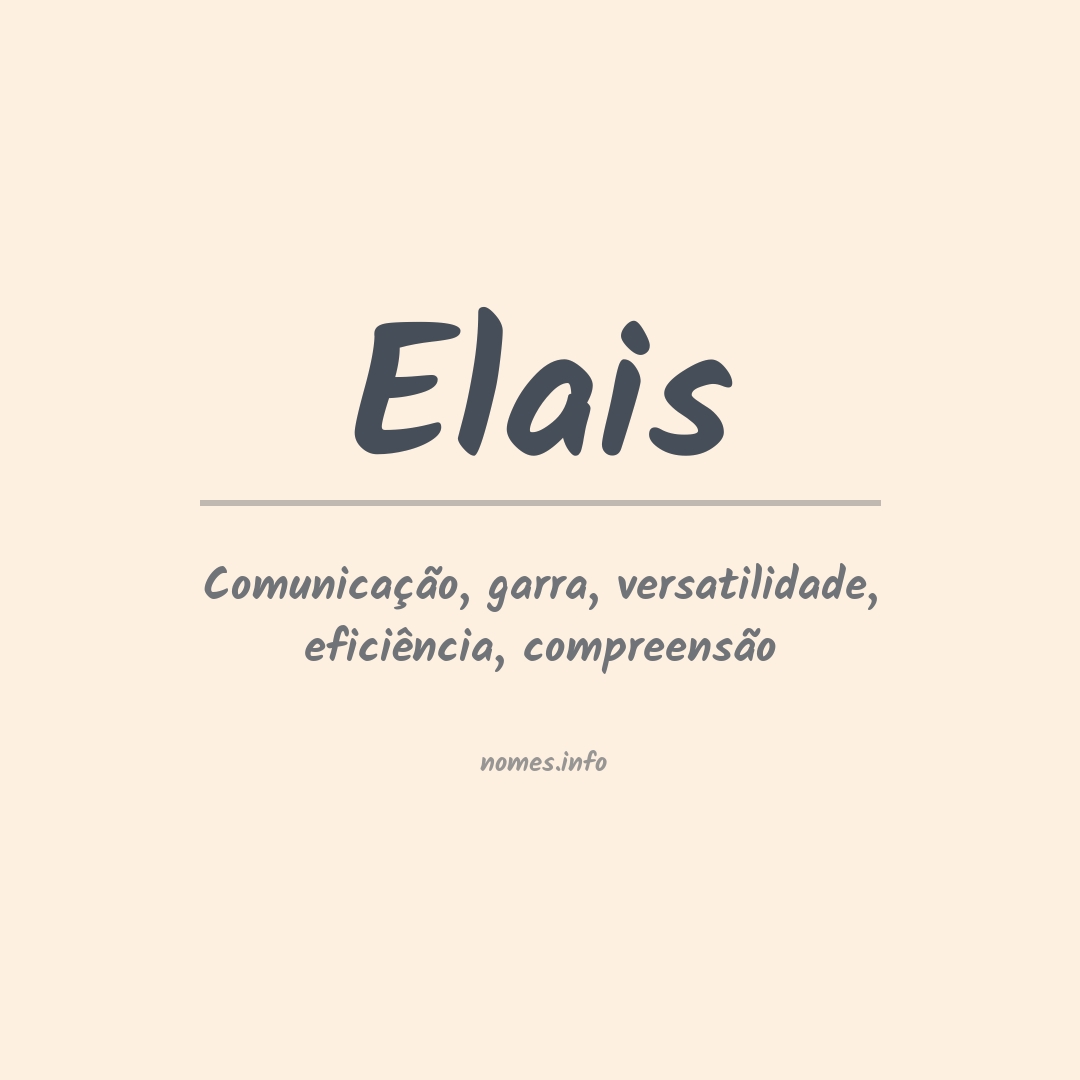 Significado do nome Elais