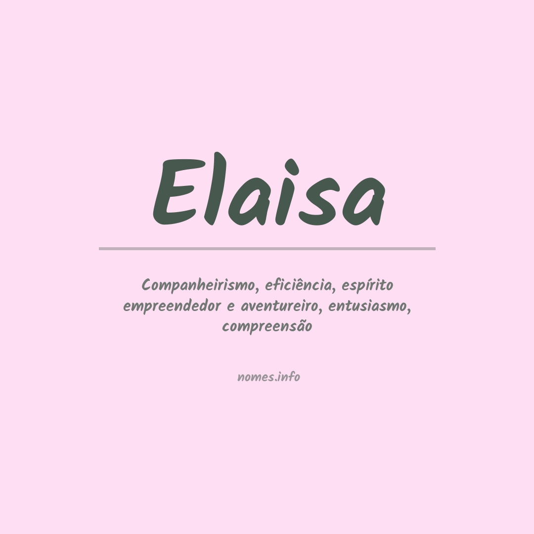 Significado do nome Elaisa