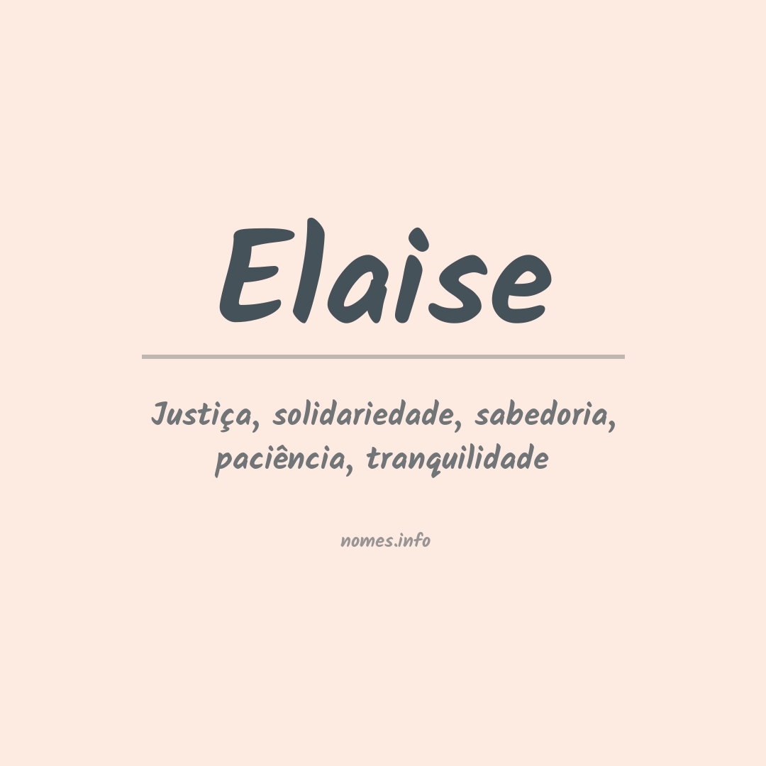 Significado do nome Elaise