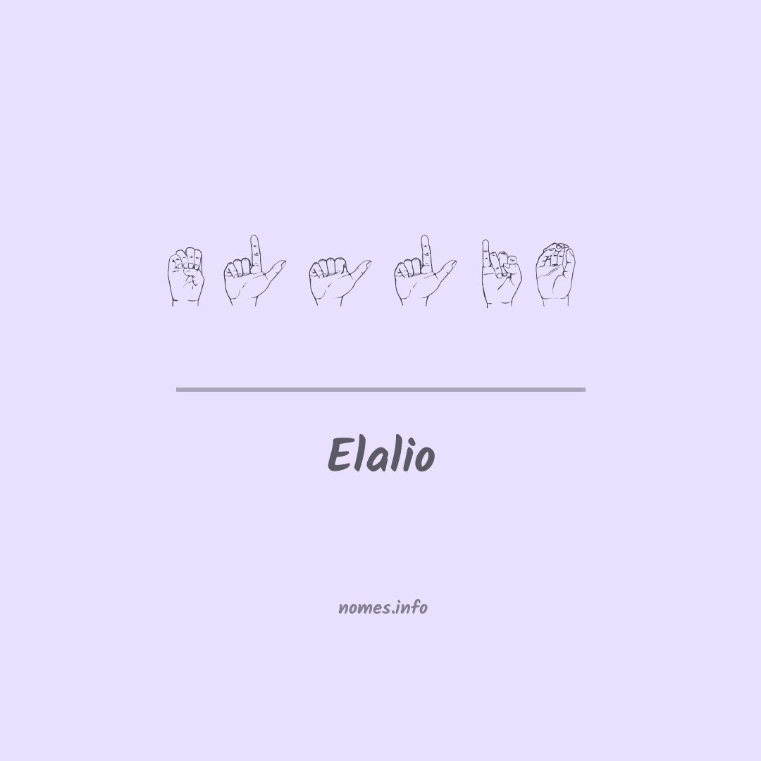 Elalio em Libras Elalio em Libras