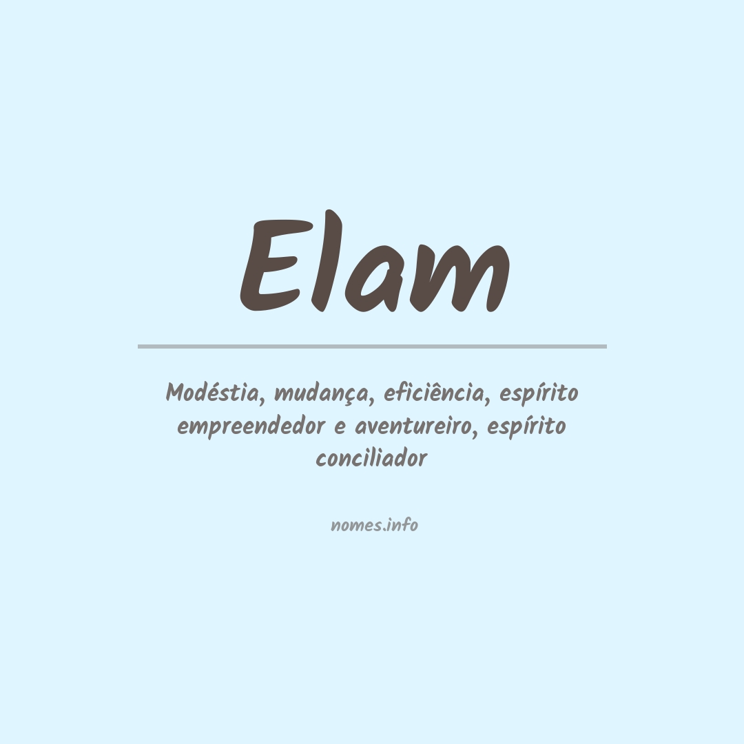 Significado do nome Elam
