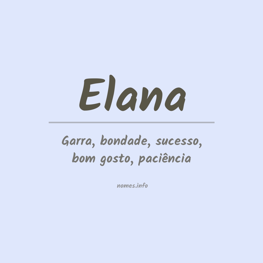 Significado do nome Elana