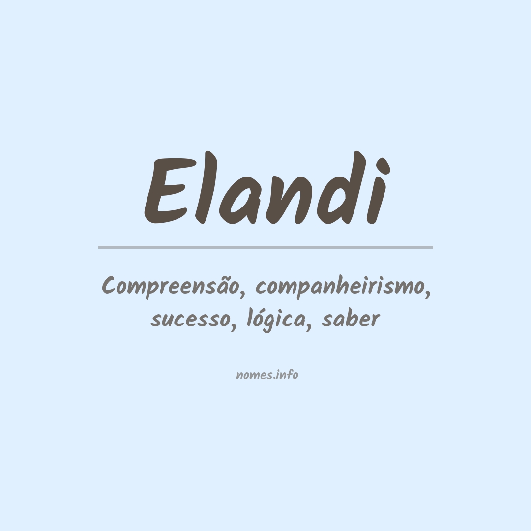 Significado do nome Elandi