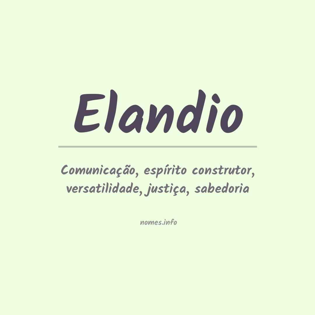 Significado do nome Elandio