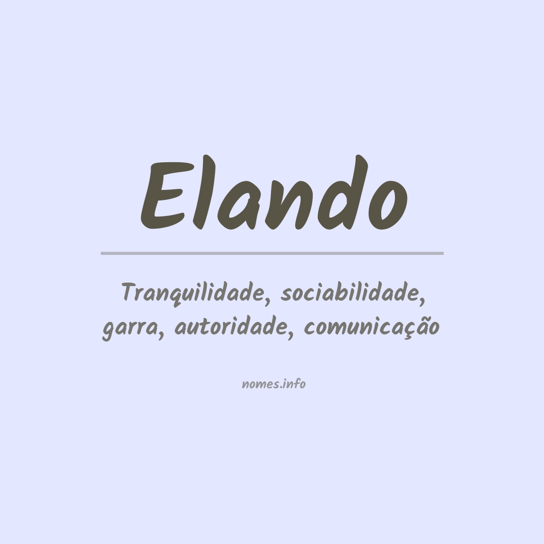 Significado do nome Elando