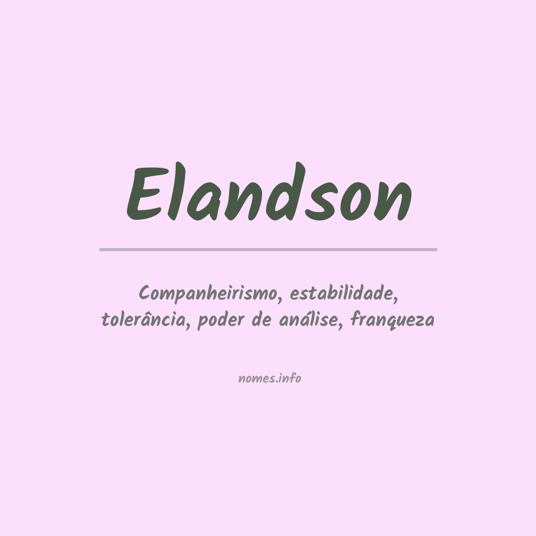 Significado do nome Elandson