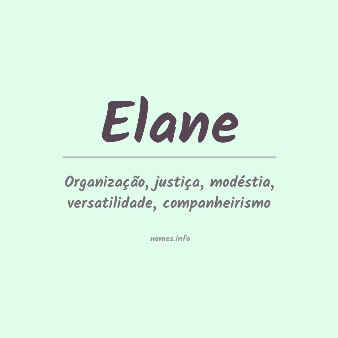 Significado do nome Elane