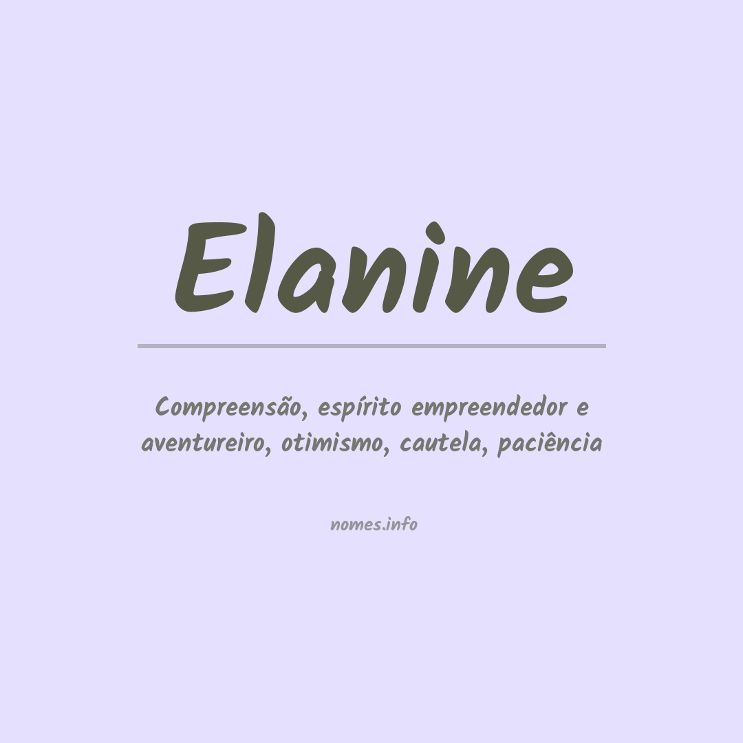 Significado do nome Elanine