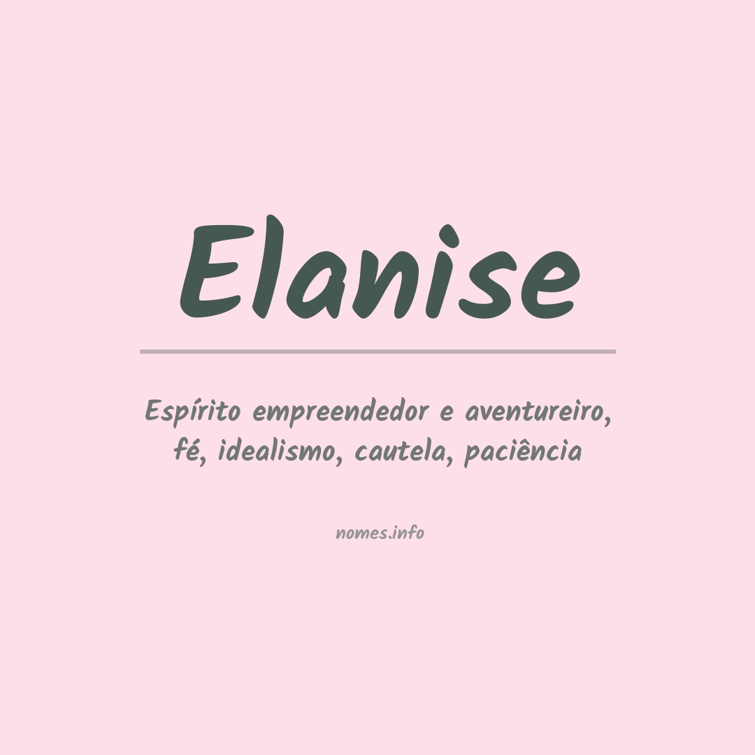 Significado do nome Elanise