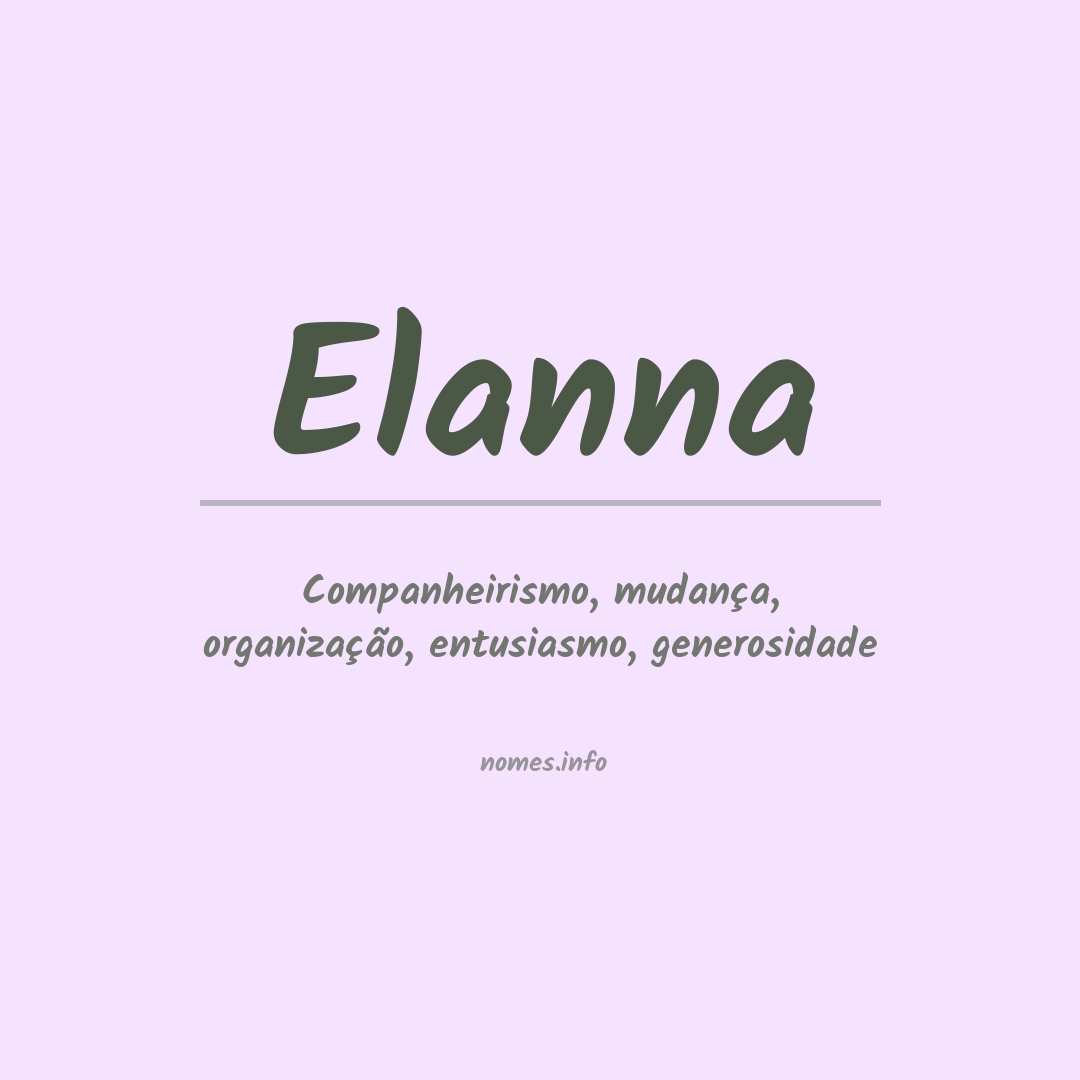 Significado do nome Elanna