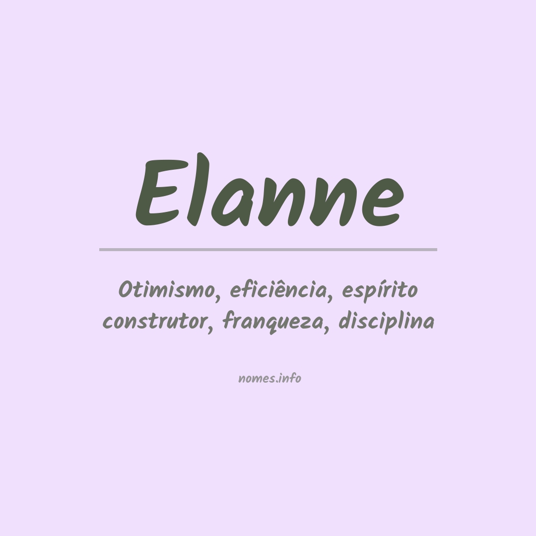 Significado do nome Elanne