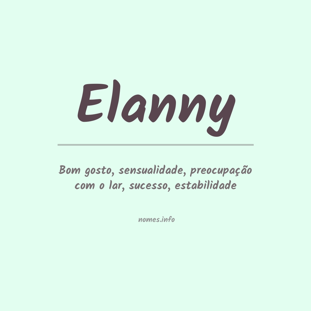 Significado do nome Elanny