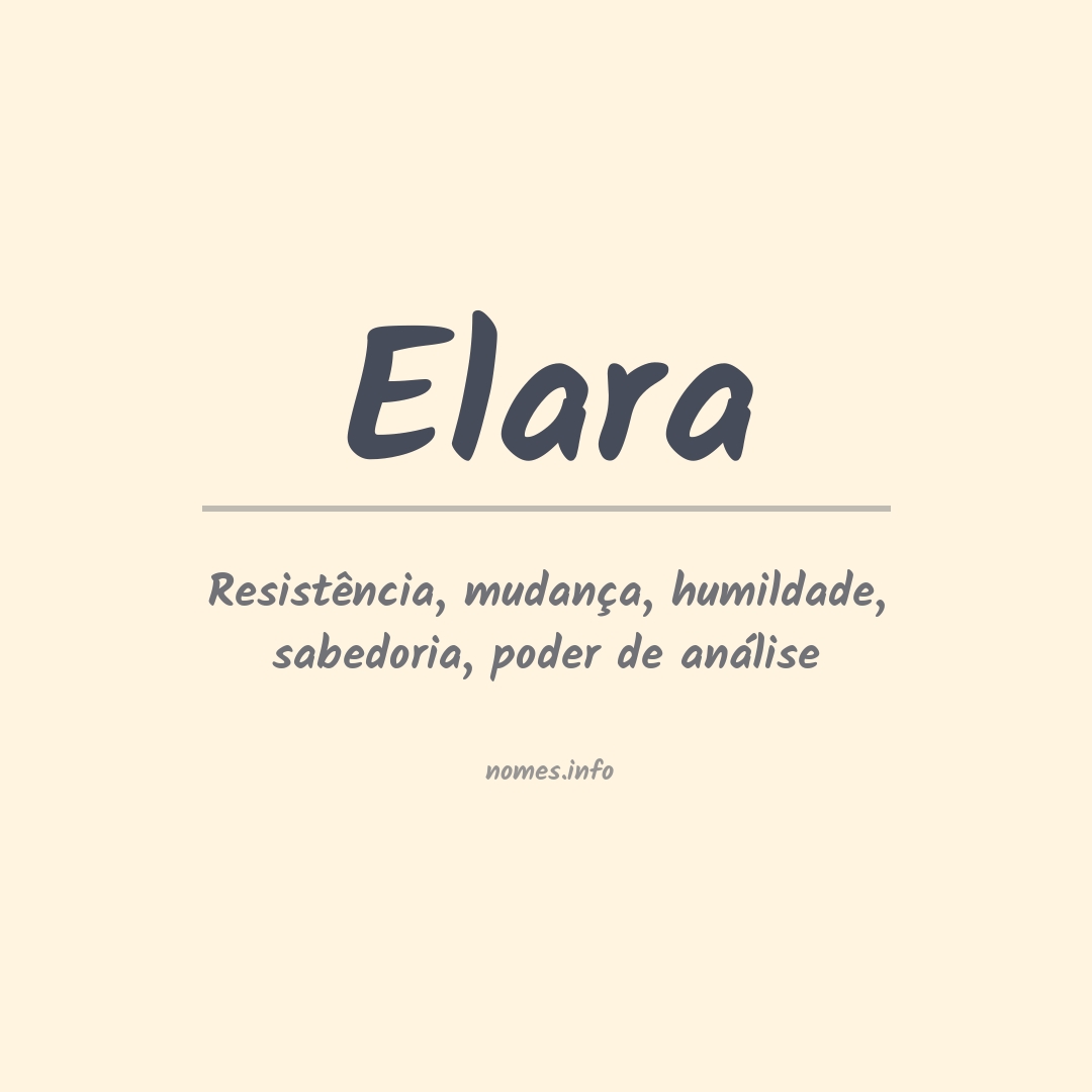 Significado do nome Elara