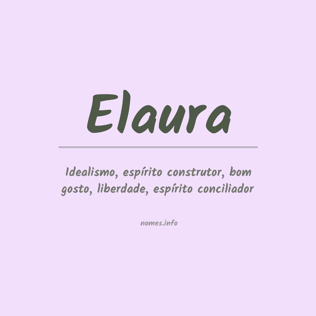 Significado do nome Elaura