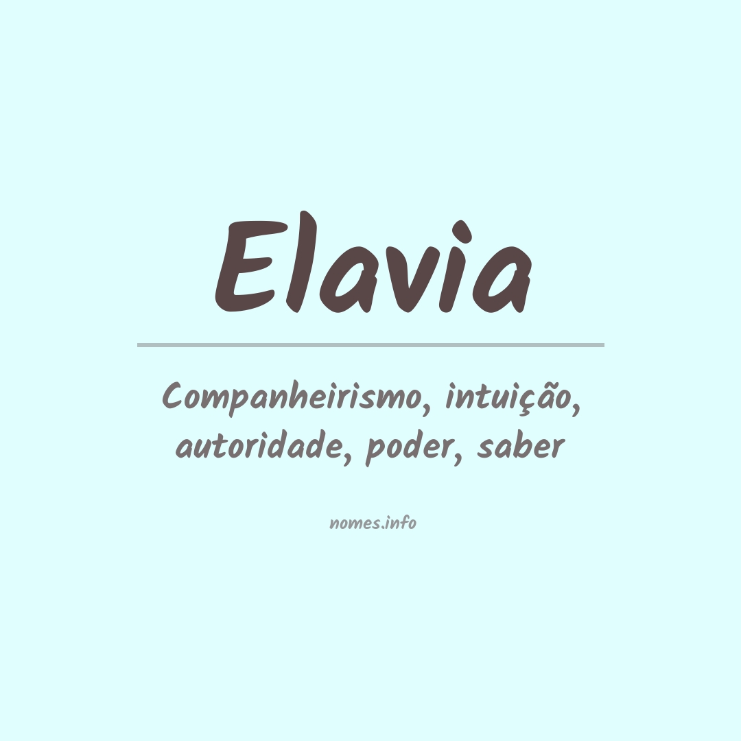 Significado do nome Elavia