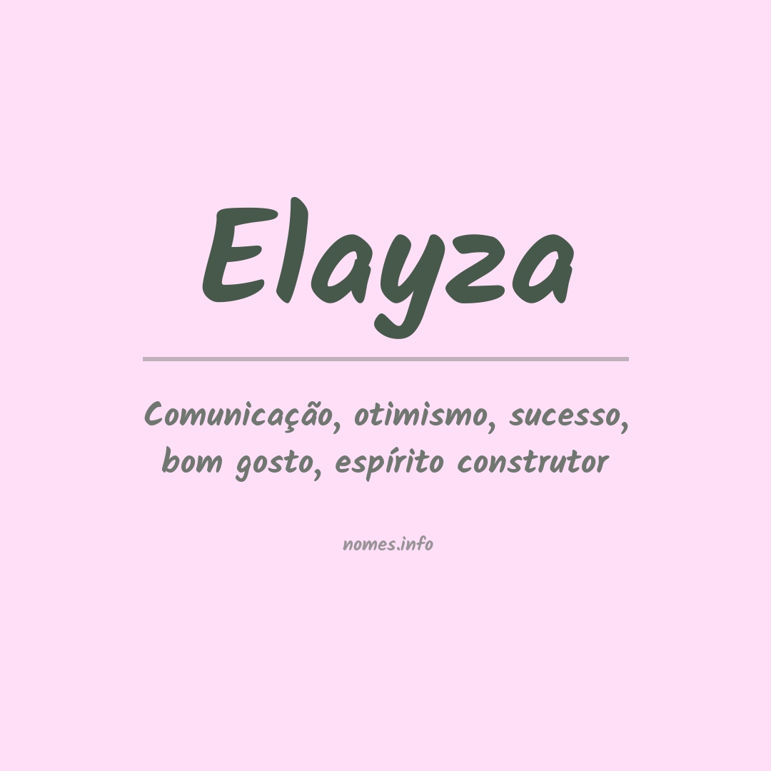 Significado do nome Elayza