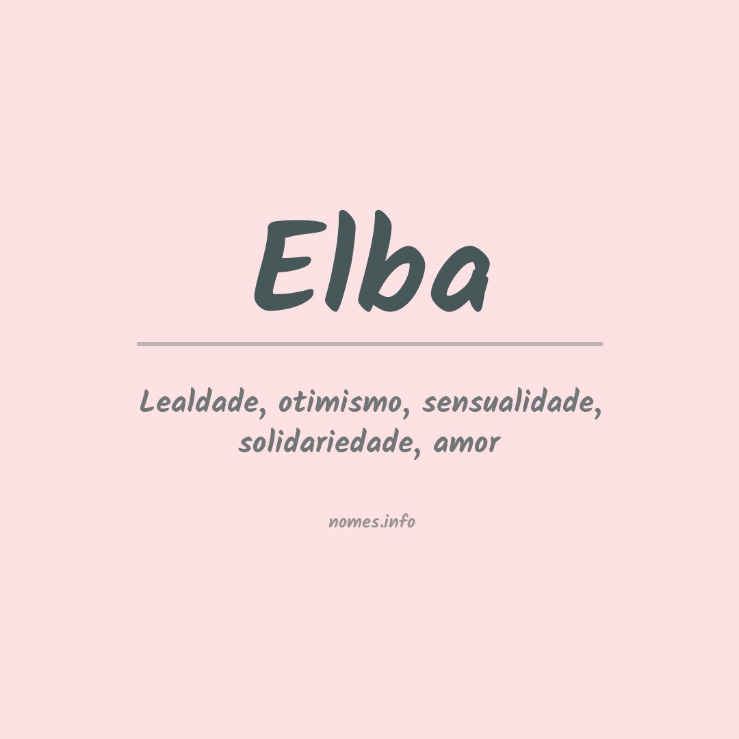 Significado do nome Elba