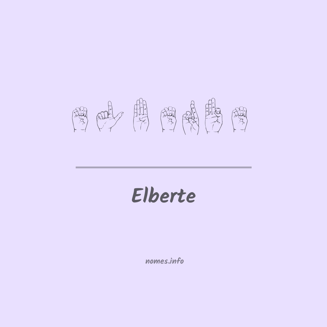 Elberte em Libras