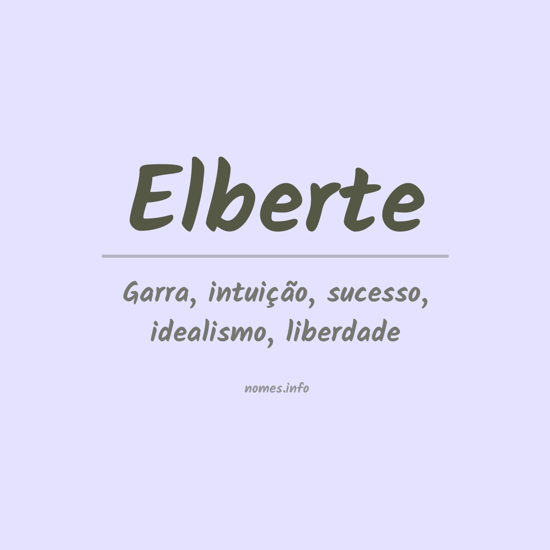 Significado do nome Elberte
