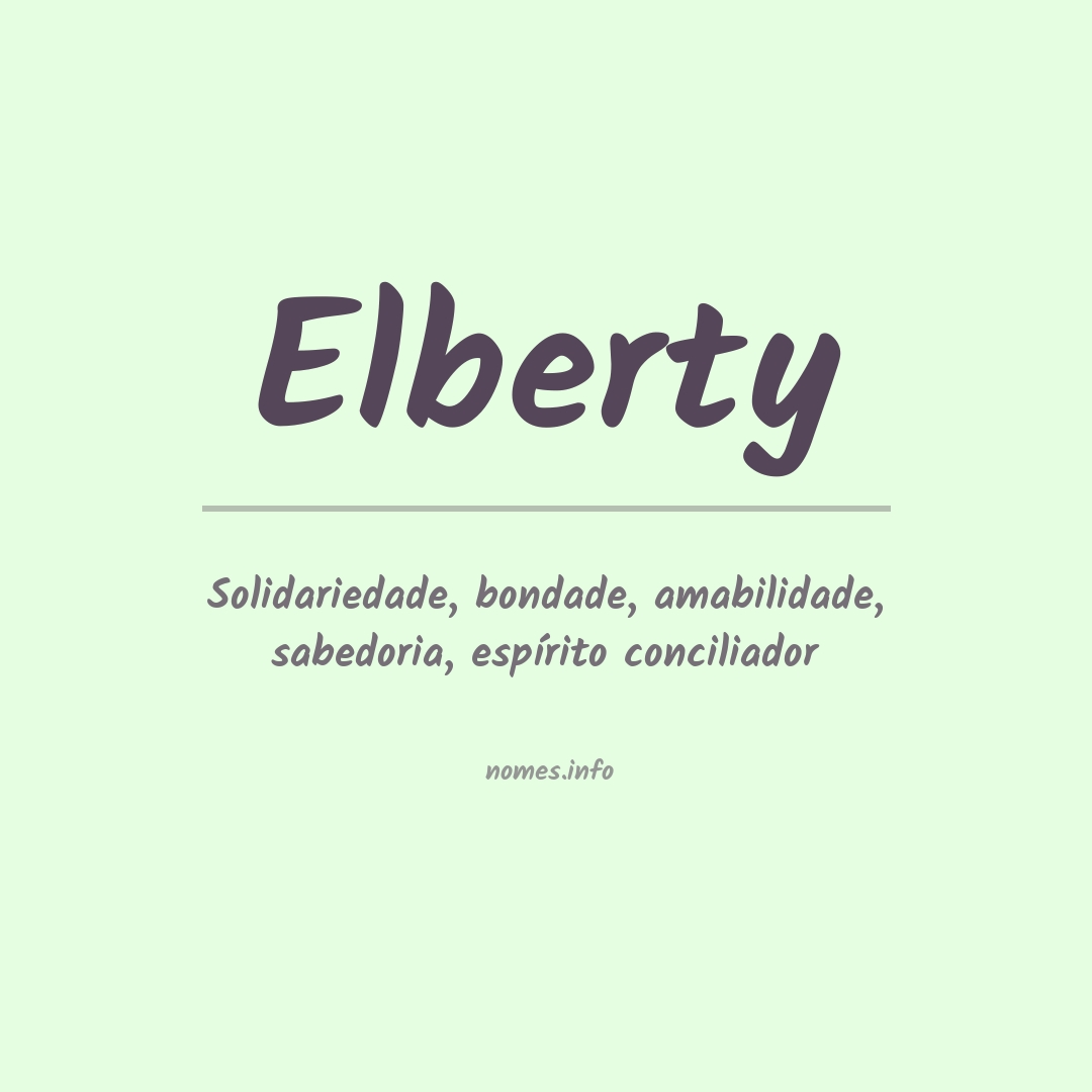 Significado do nome Elberty