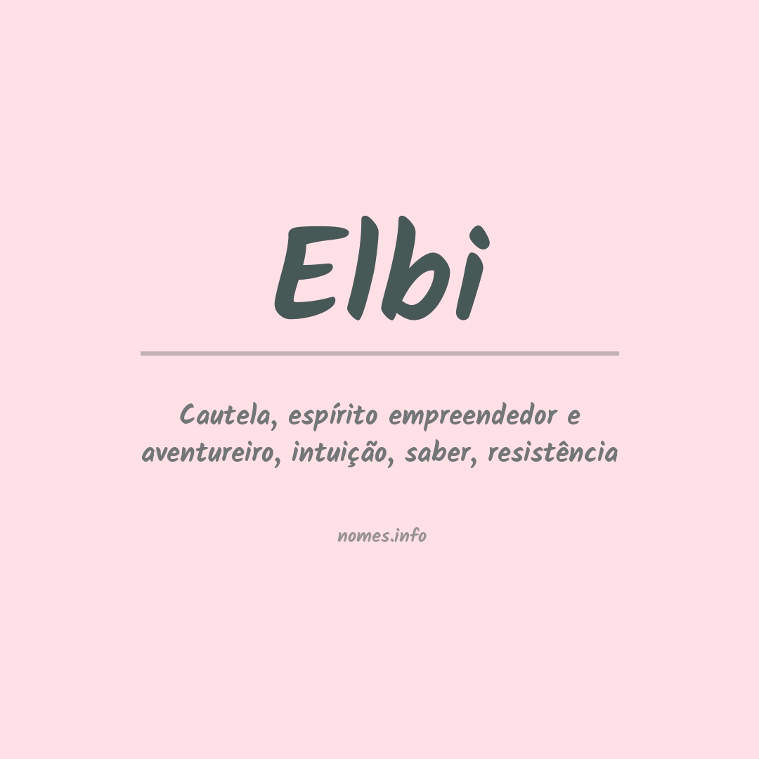 Significado do nome Elbi