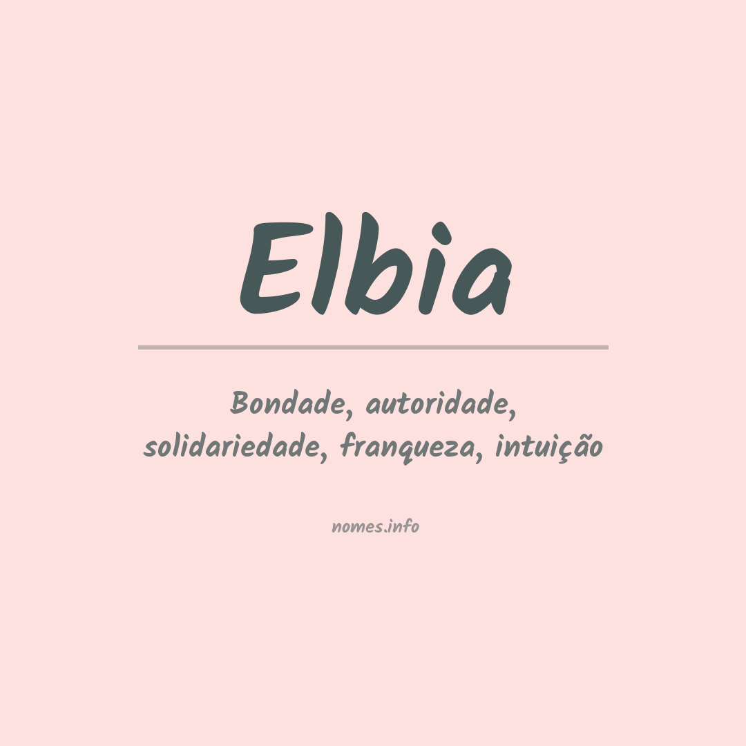Significado do nome Elbia
