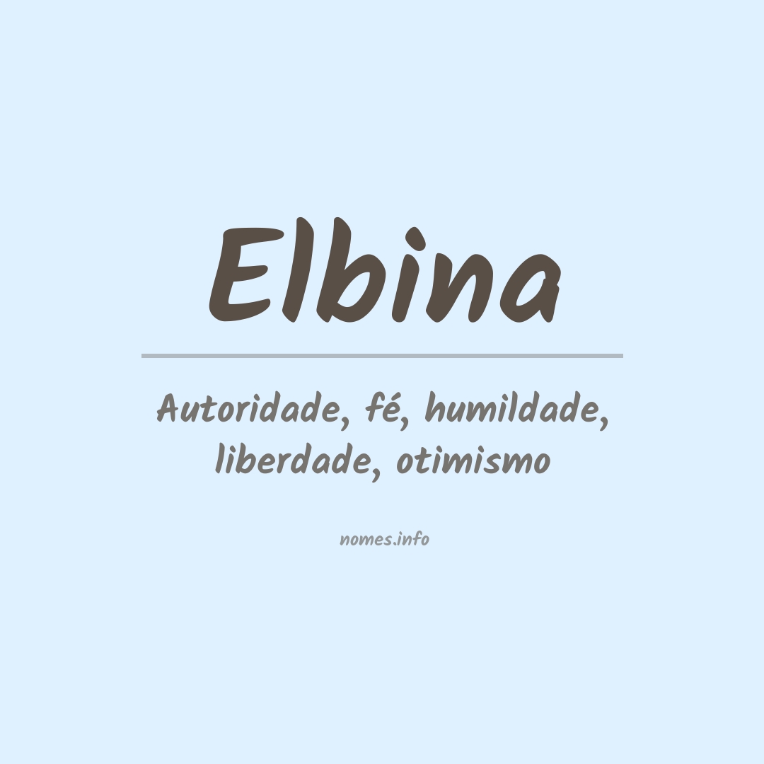 Significado do nome Elbina