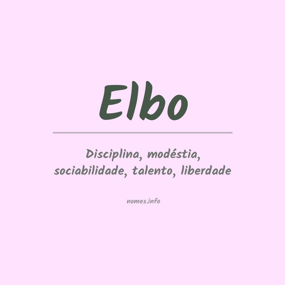Significado do nome Elbo