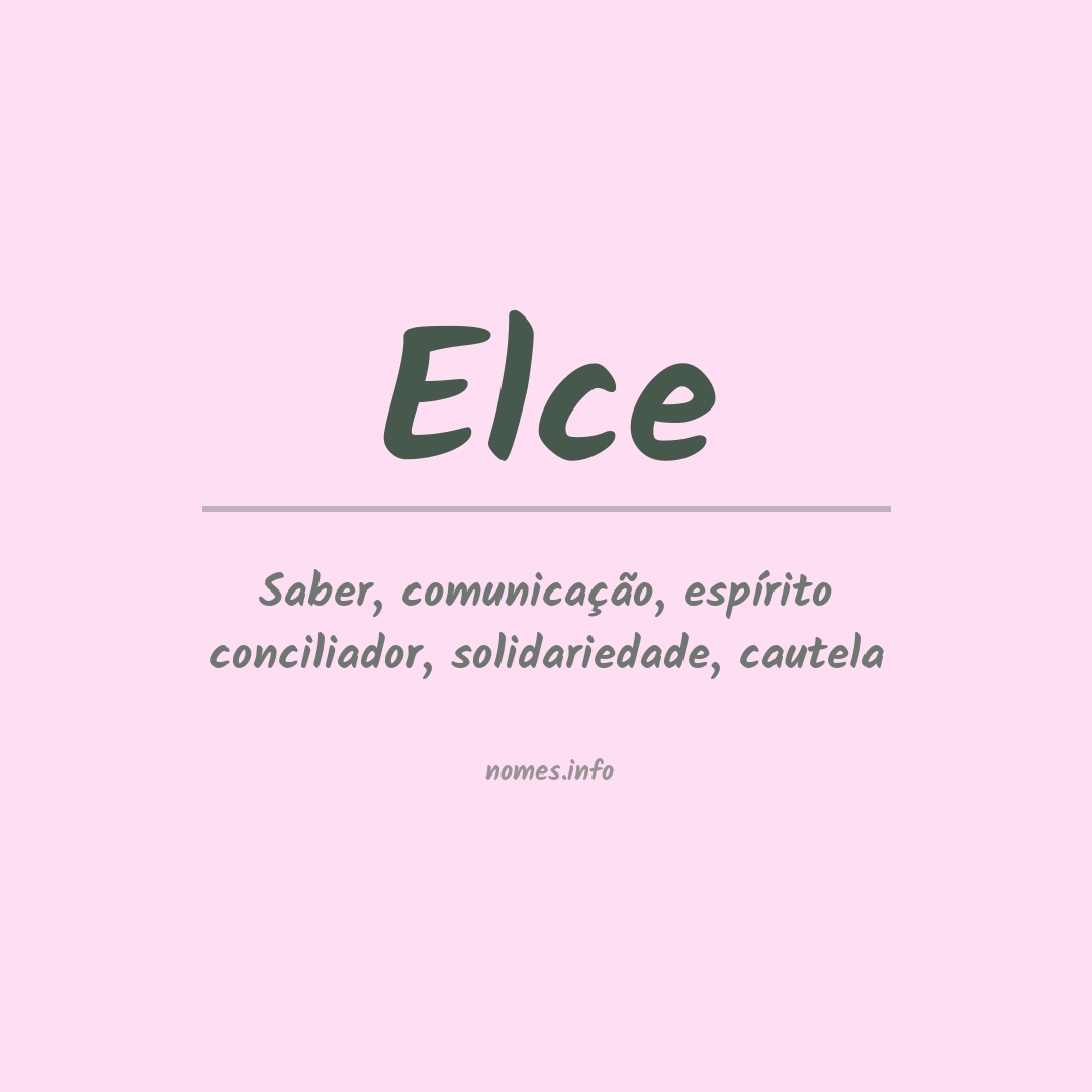 Significado do nome Elce