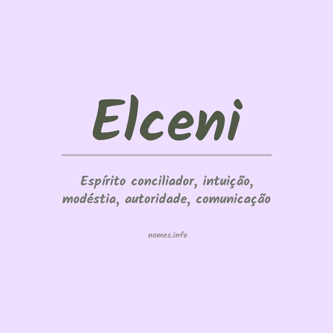 Significado do nome Elceni