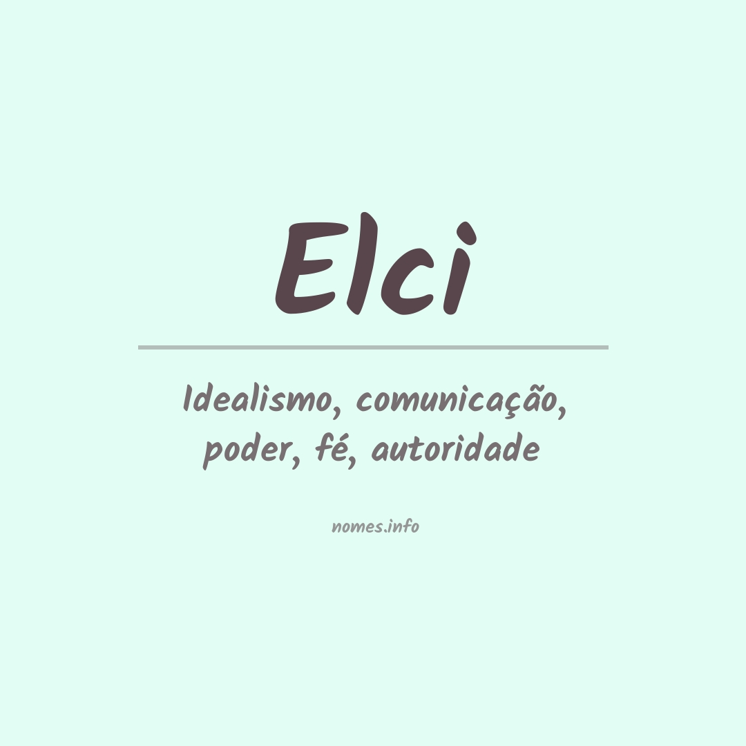 Significado do nome Elci