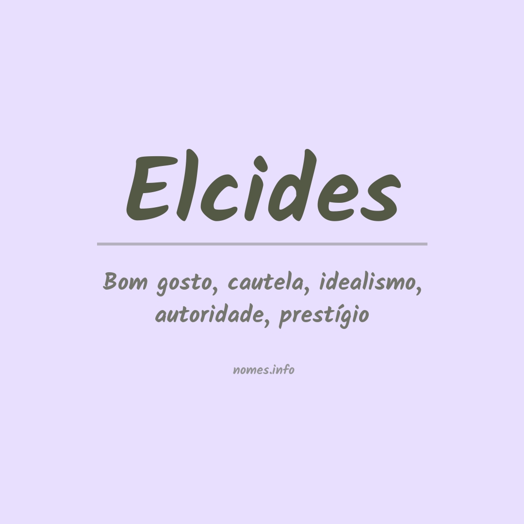 Significado do nome Elcides