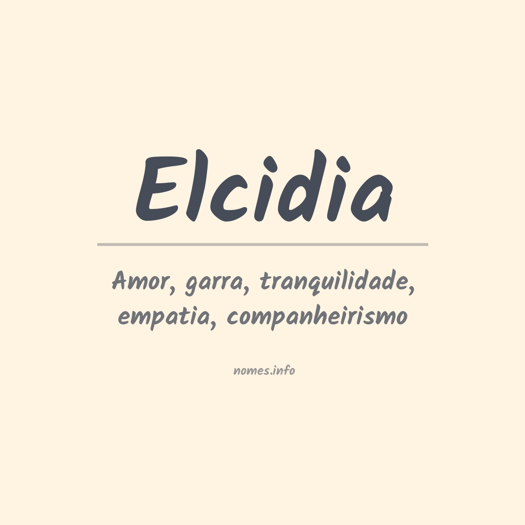 Significado do nome Elcidia