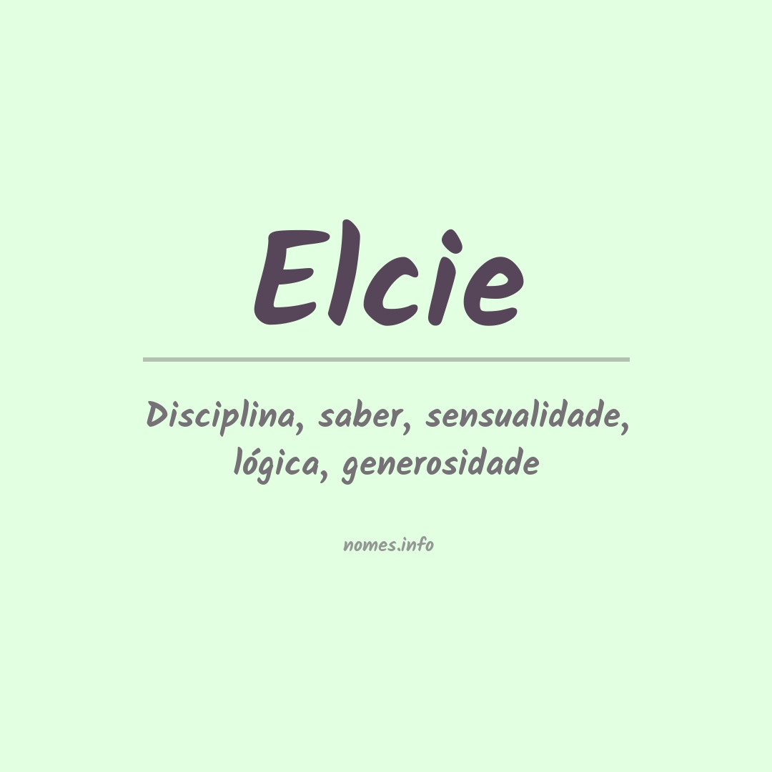 Significado do nome Elcie