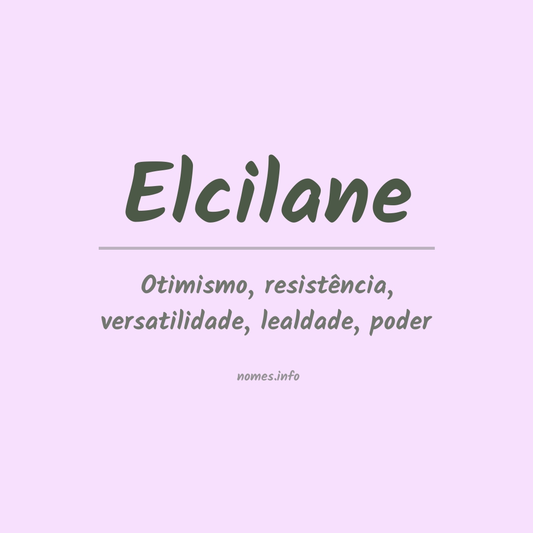 Significado do nome Elcilane