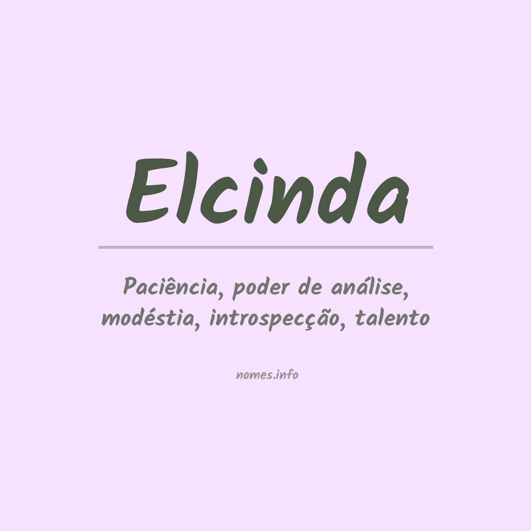 Significado do nome Elcinda
