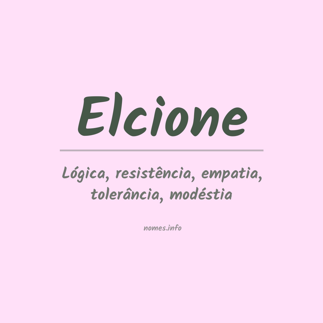 Significado do nome Elcione