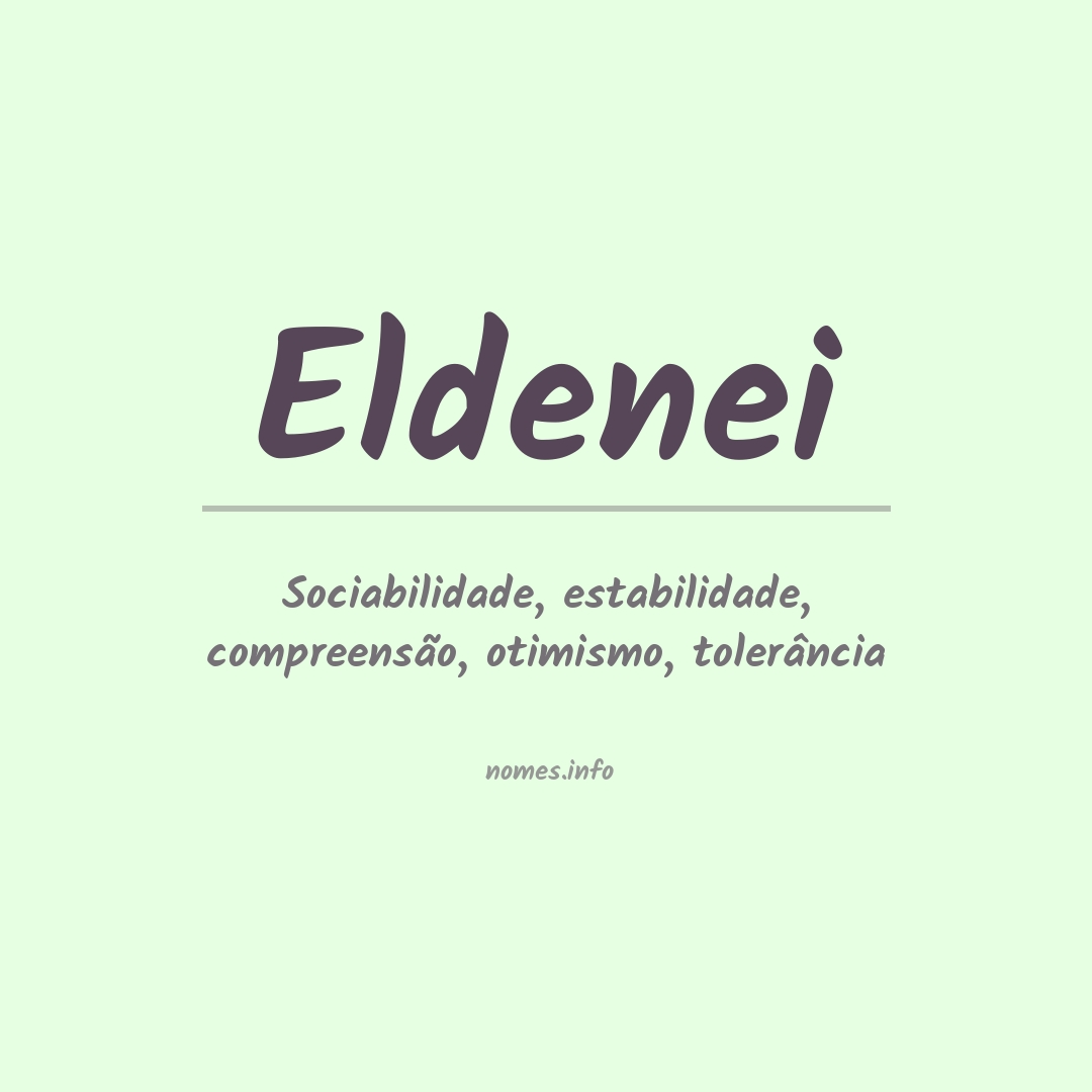 Significado do nome Eldenei