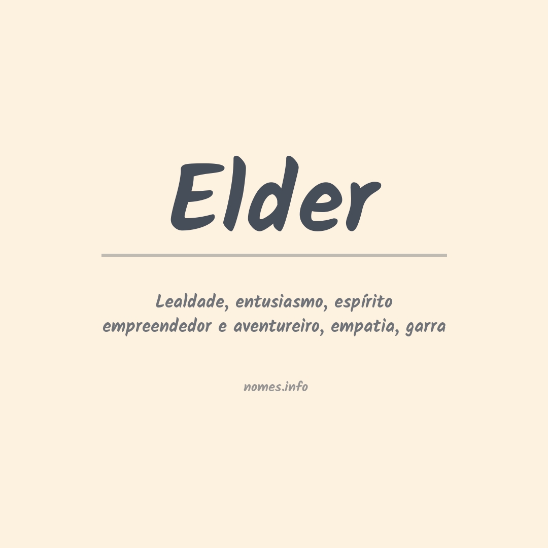 Significado do nome Elder