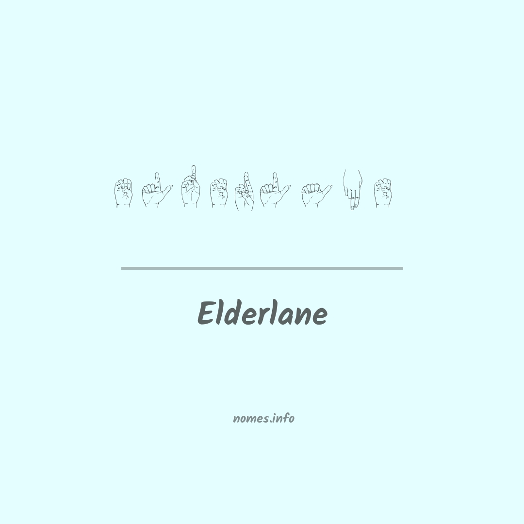 Elderlane em Libras