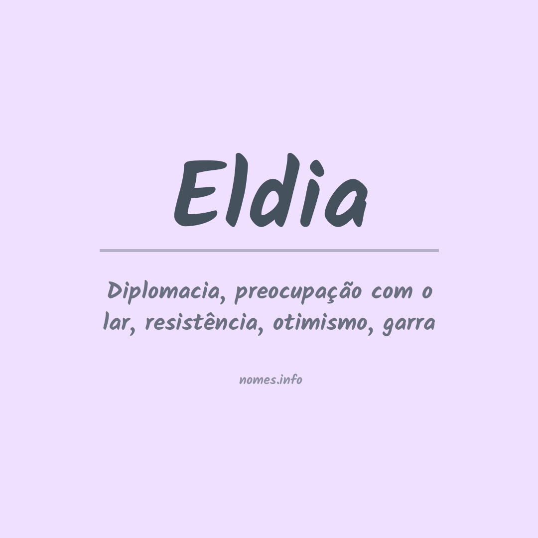 Significado do nome Eldia