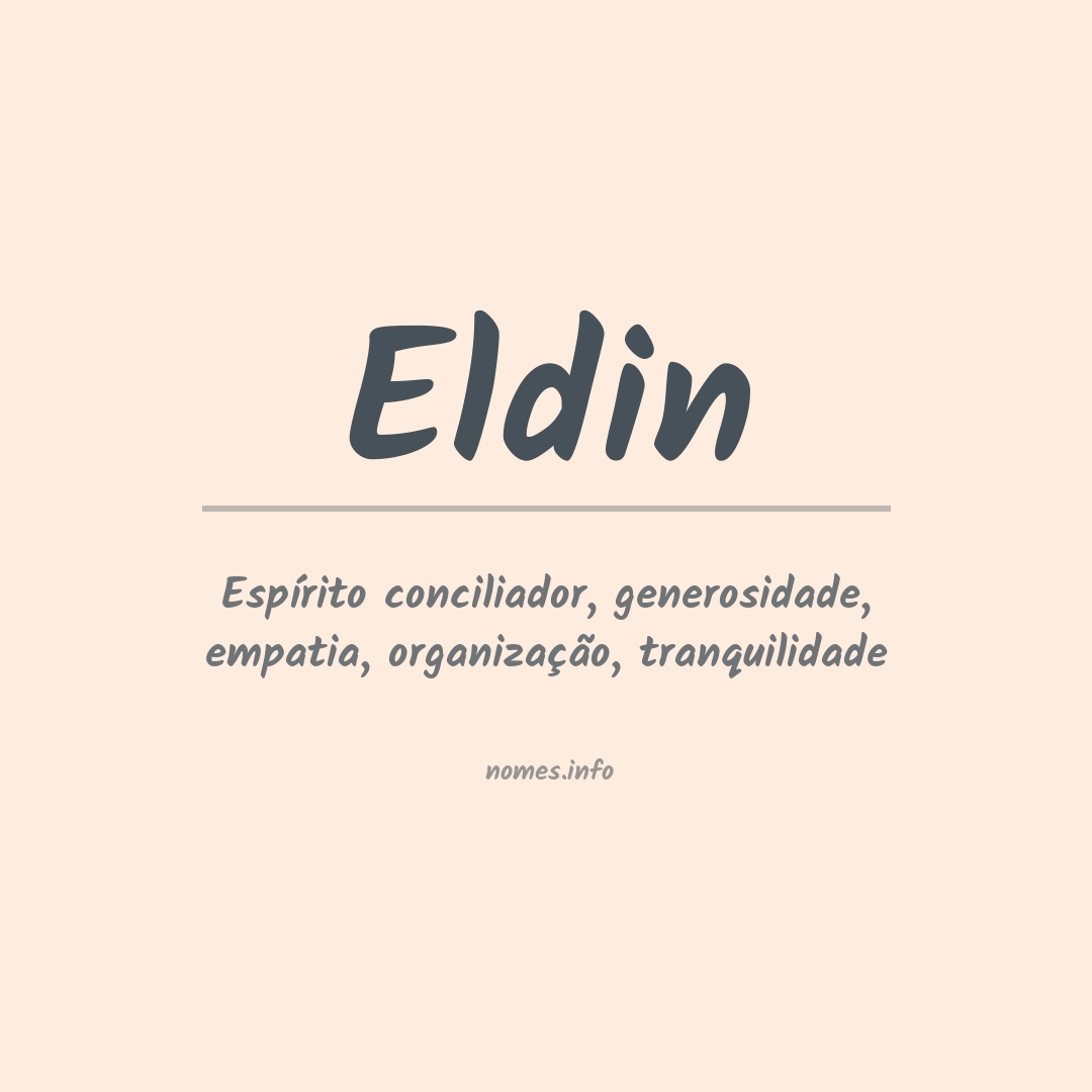 Significado do nome Eldin