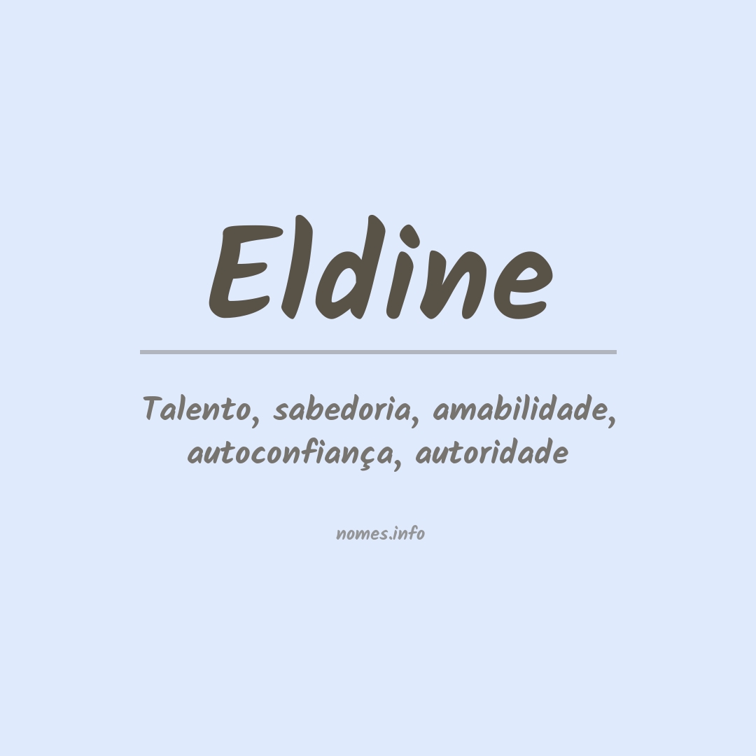 Significado do nome Eldine