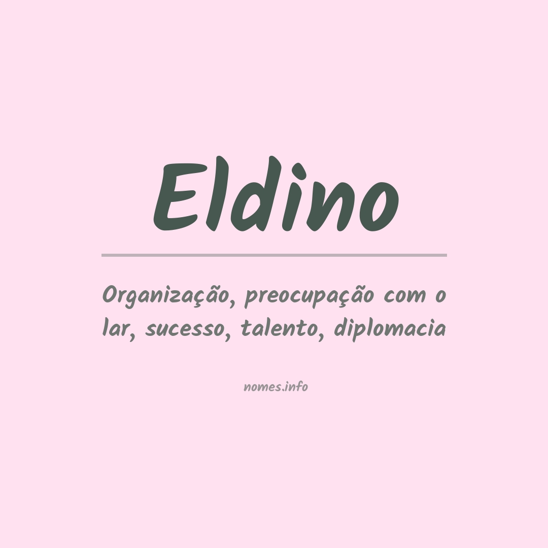 Significado do nome Eldino