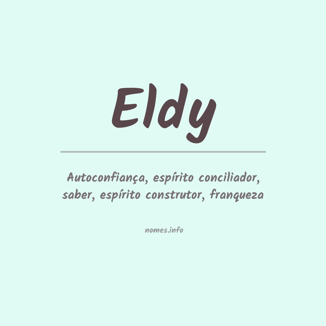 Significado do nome Eldy