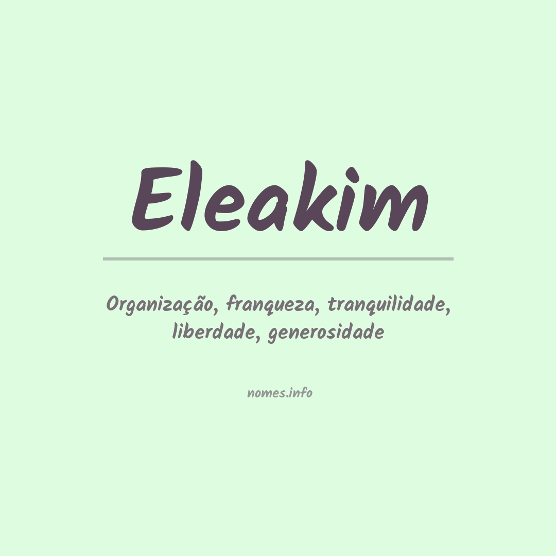 Significado do nome Eleakim