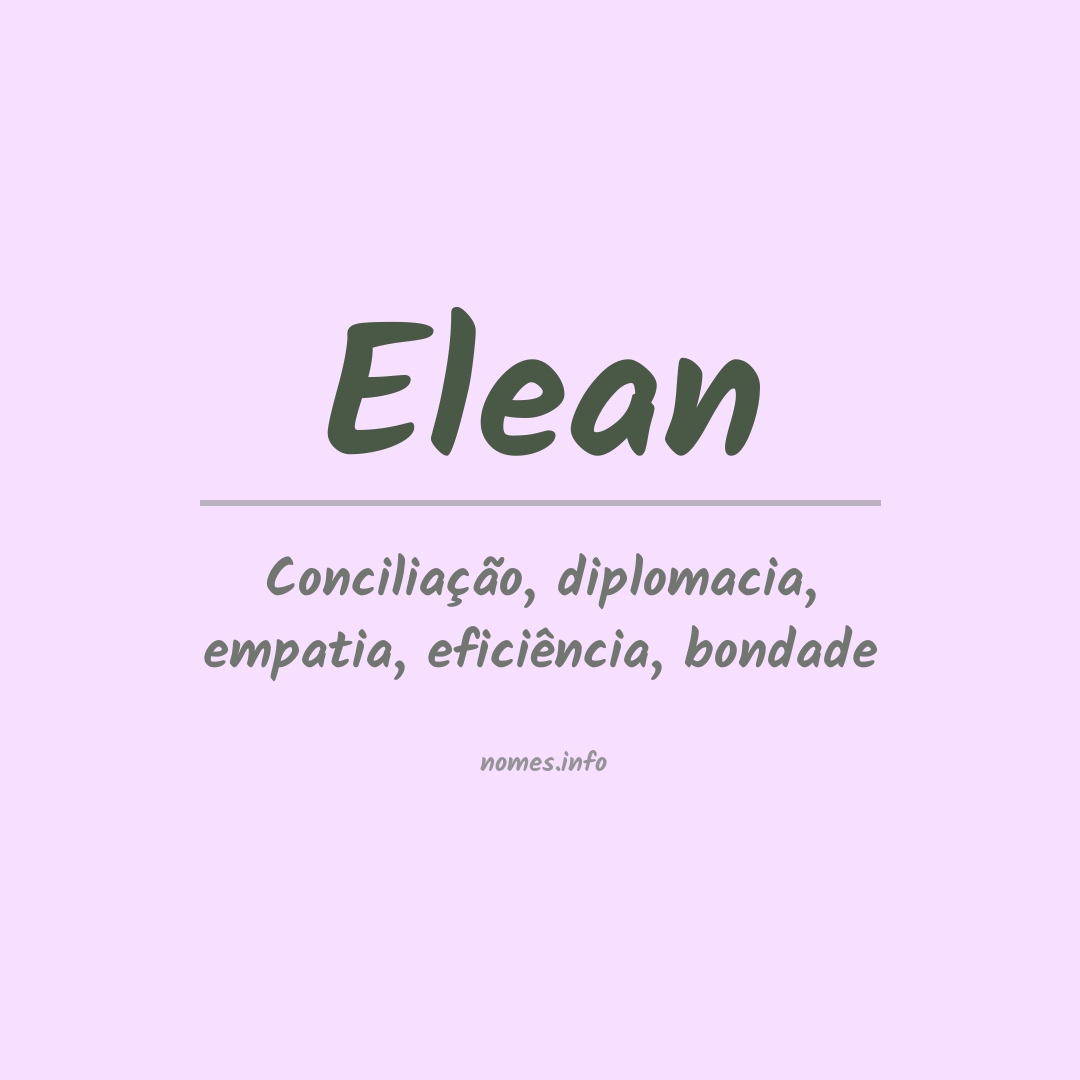 Significado do nome Elean